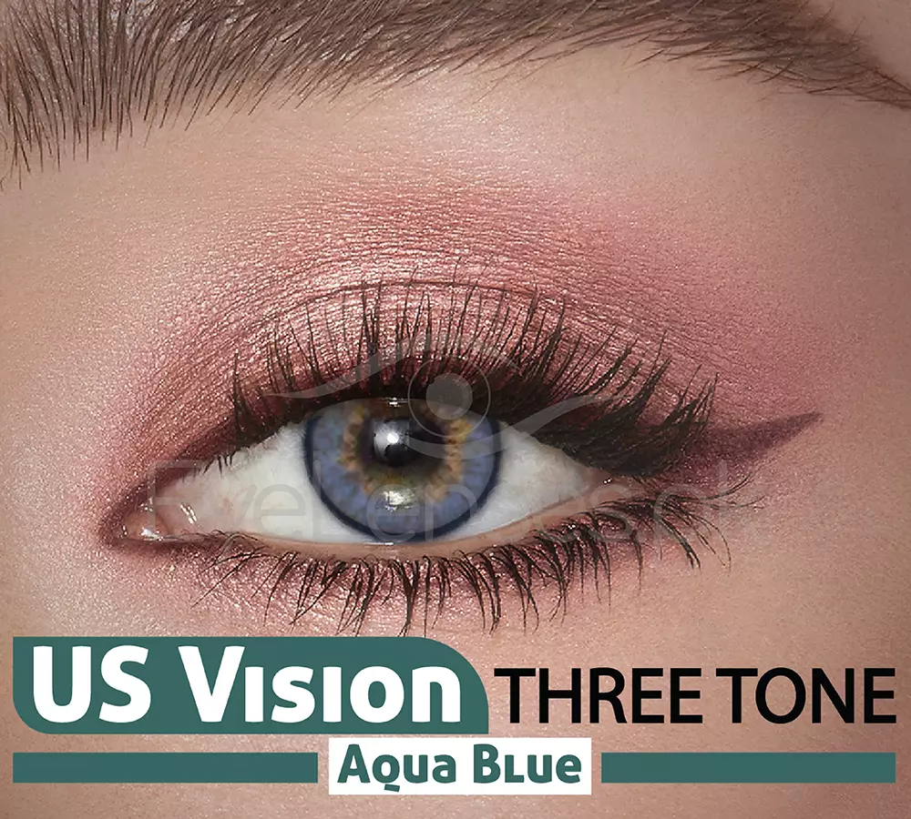 Aqua Blue Three Tone - US Vision Lense