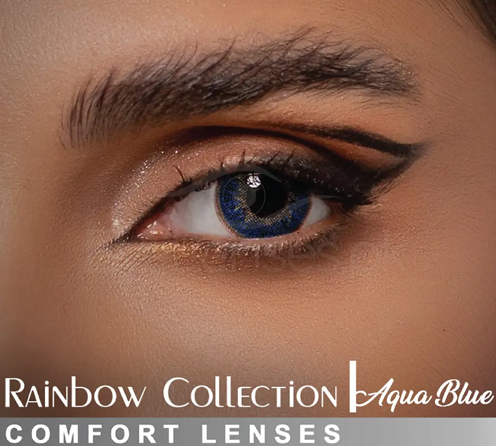 Aqua Blue Rainbow - Comfort Lenses