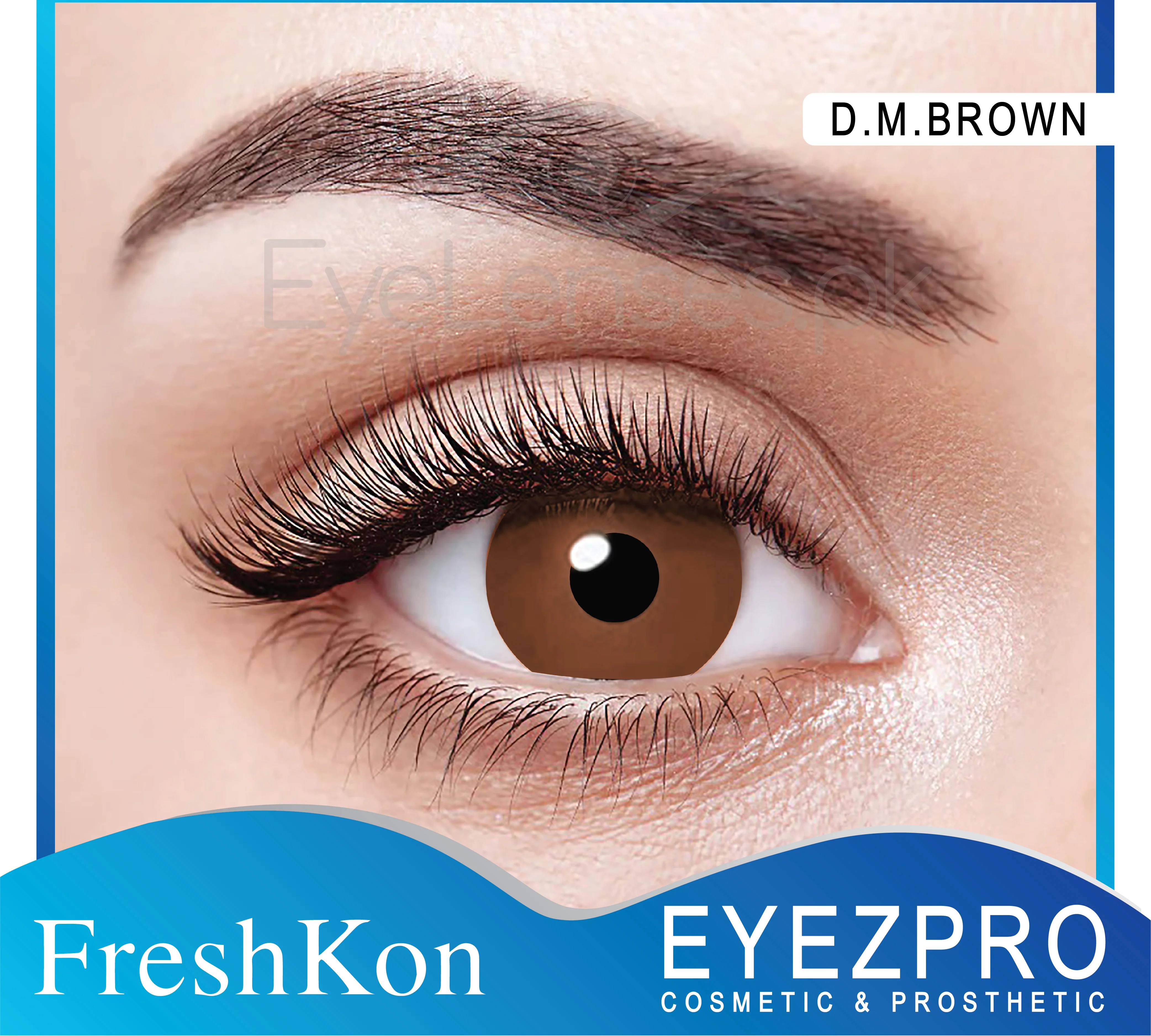 Light Brown Prosthetic/IRIS Lens Freshkon for Damage eye