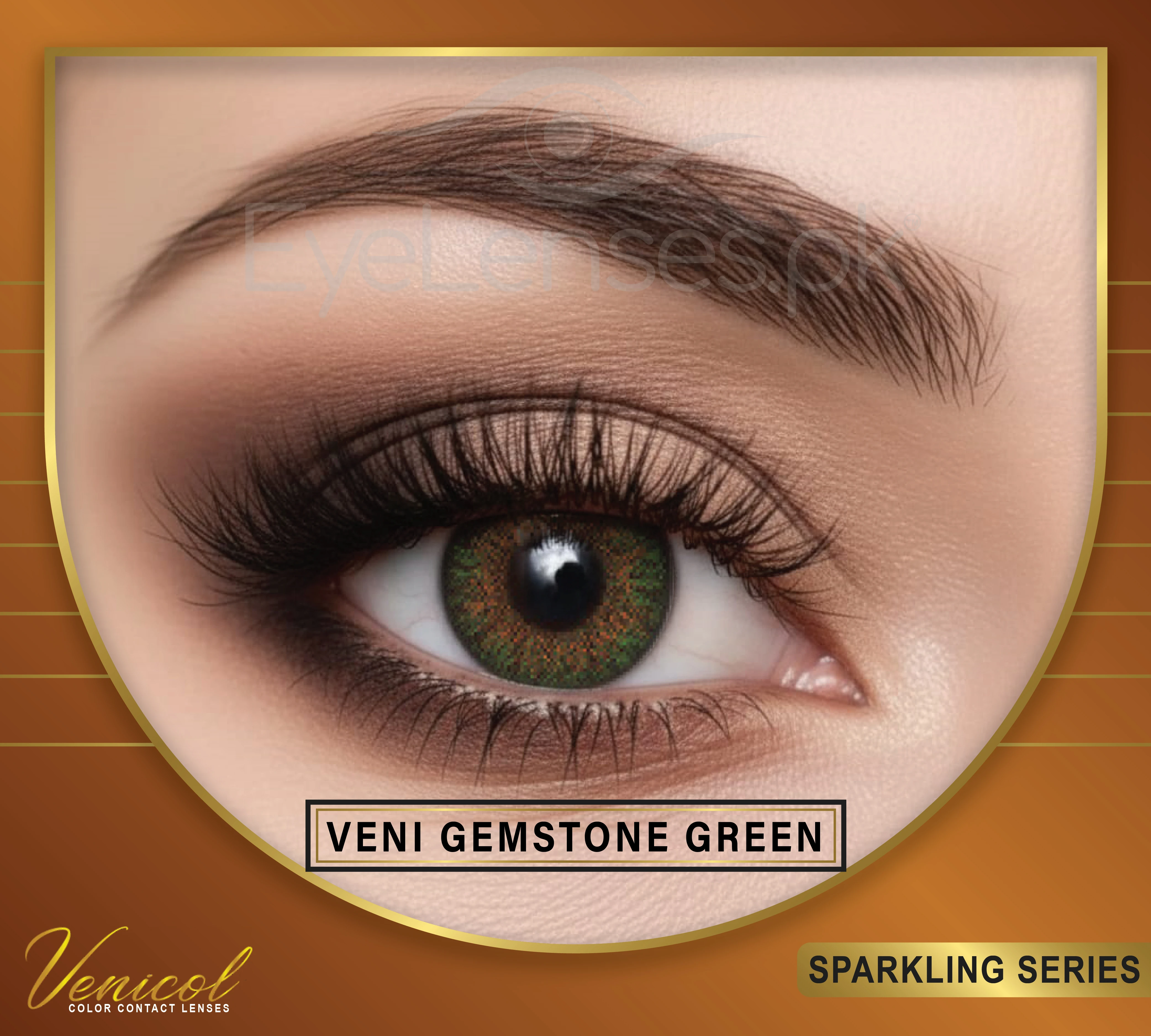 Gemstone Green Sparkling lens