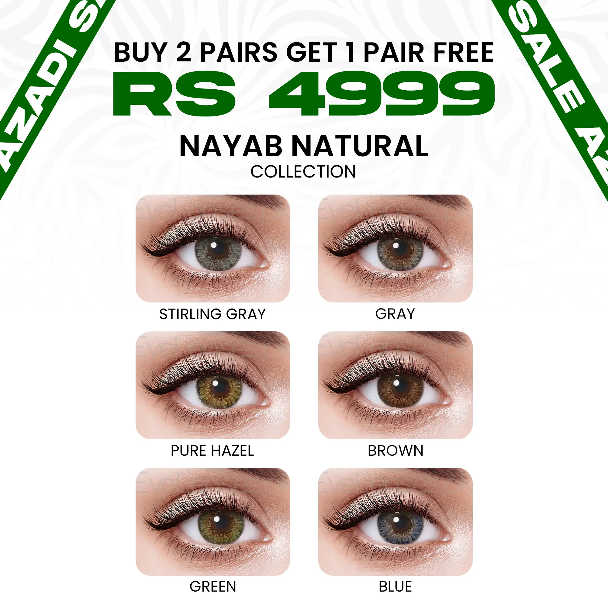 Nayab Natural - Buy 2 Pairs Get 1 Pair Free