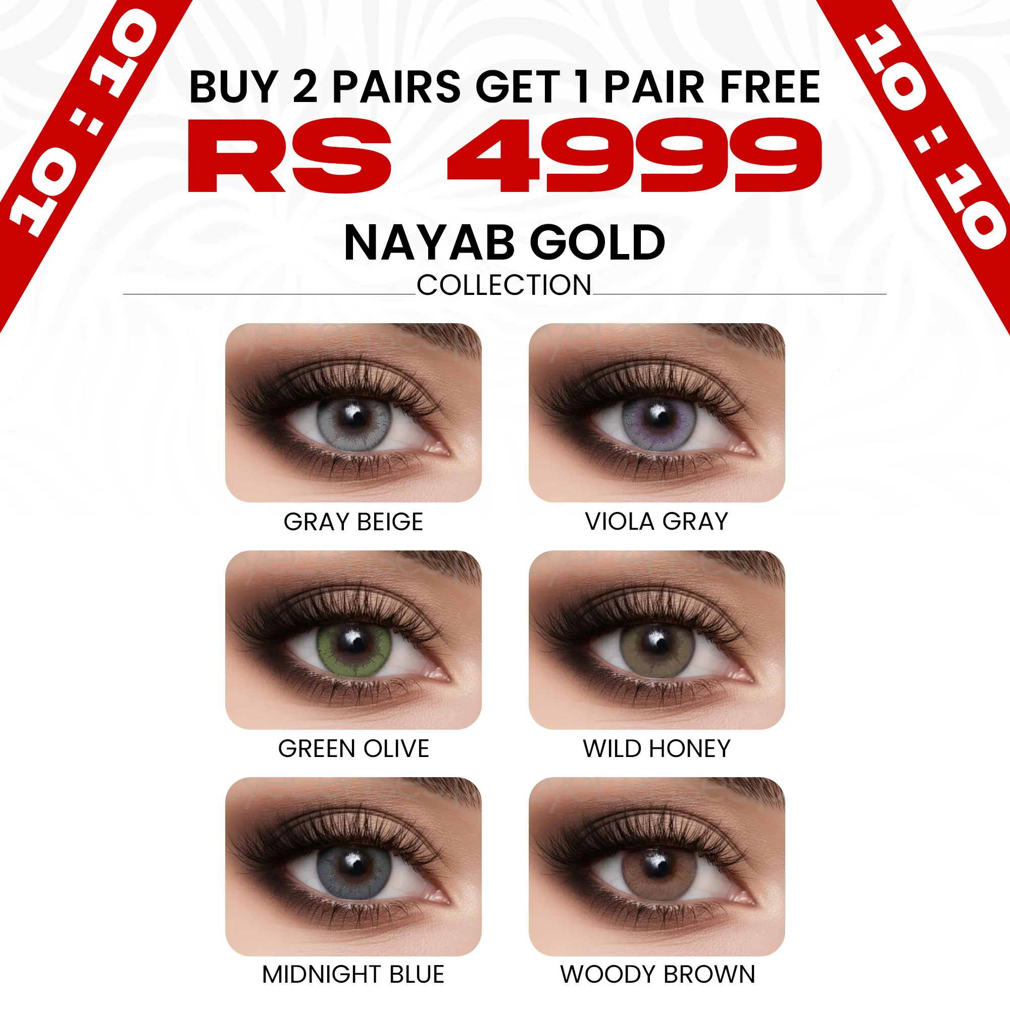 Nayab Gold - Deal Buy 2 Pairs, Get 1 Pair Free